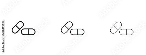 Pills icon vector design template simple and clean