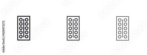 Pill blister pack icon vector design template simple and clean