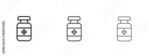 Pill bottle icon vector design template simple and clean