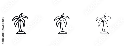 Palm tree icon vector design template simple and clean