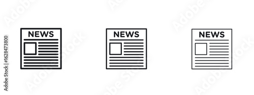 Newspaper icon vector design template simple and clean