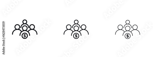 Mutual funds icon vector design template simple and clean
