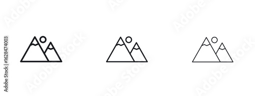 Mountain icon vector design template simple and clean
