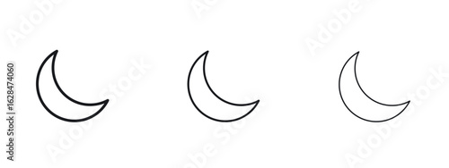 Moon icon vector design template simple and clean