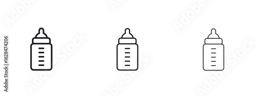 Milk bottle icon vector design template simple and clean