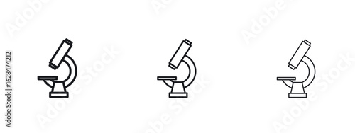 Microscope icon vector design template simple and clean