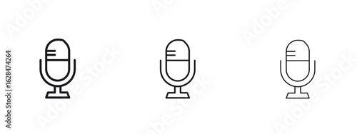 Microphone icon vector design template simple and clean