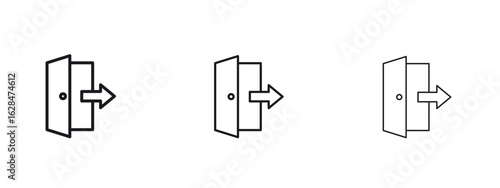 Logout icon vector design template simple and clean