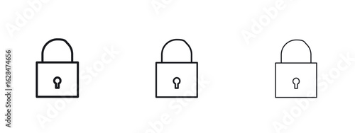Lock closed icon vector design template simple and clean