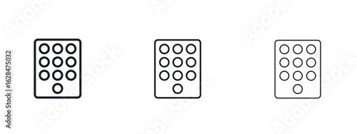 Keypad icon vector design template simple and clean
