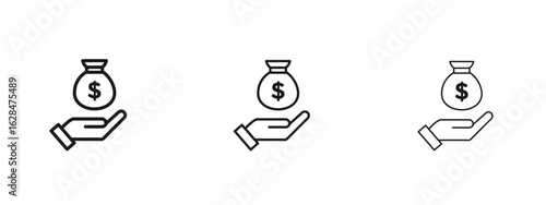 Income icon vector design template simple and clean