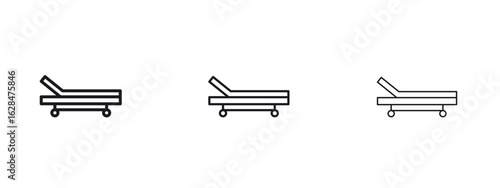 Hospital bed icon vector design template simple and clean
