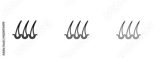 Hair icon vector design template simple and clean