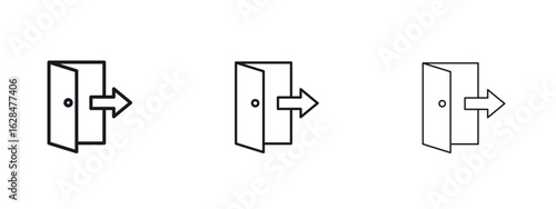 Exit icon vector design template simple and clean