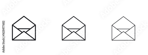 Envelope open icon vector design template simple and clean