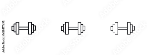 Dumbbell icon vector design template simple and clean