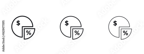 Dividend icon vector design template simple and clean