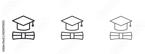 Degree icon vector design template simple and clean