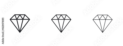 Diamond icon vector design template simple and clean
