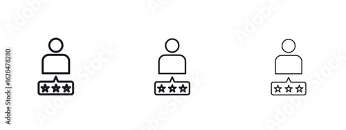 Customer feedback icon vector design template simple and clean
