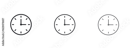 Clock icon vector design template simple and clean