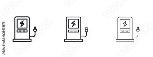 Charging station icon vector design template simple and clean