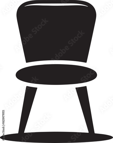 Simple chair icon isolated on transparent background silhouette line art illustration design stock photos royalty free image premium quality