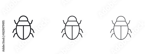 Bug icon vector design template simple and clean