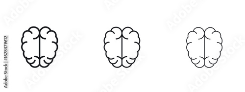 Brain icon vector design template simple and clean
