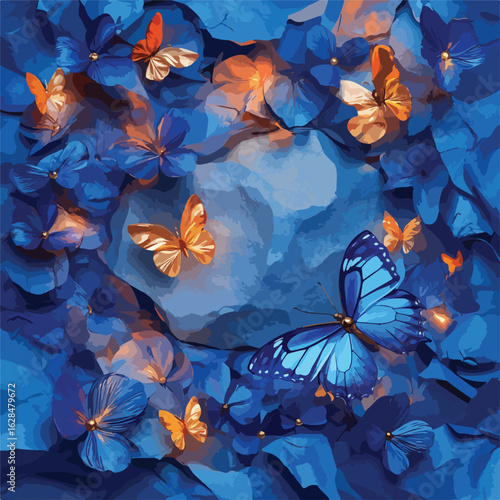 Luxury Abstract Flowers Color Combination