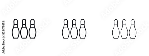Bowling icon vector design template simple and clean