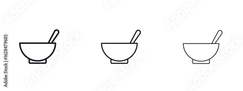 Bowl of soup icon vector design template simple and clean