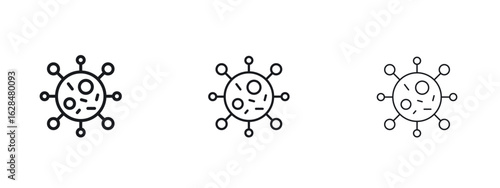 Bacteria icon vector design template simple and clean