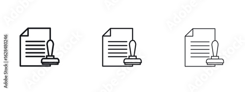 Approved document icon vector design template simple and clean