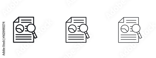 Analytics report icon vector design template simple and clean