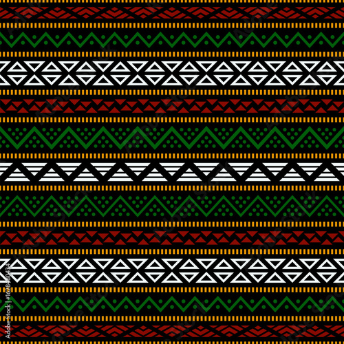 African tribal colorful seamless pattern