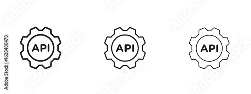 API icon vector design template simple and clean