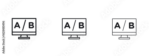 A B test icon vector design template simple and clean
