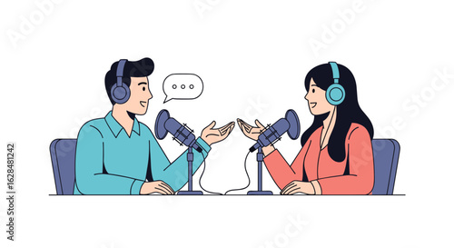 Engaging conversations and dynamic discussions from two podcasters sharing their thoughts and ideas
