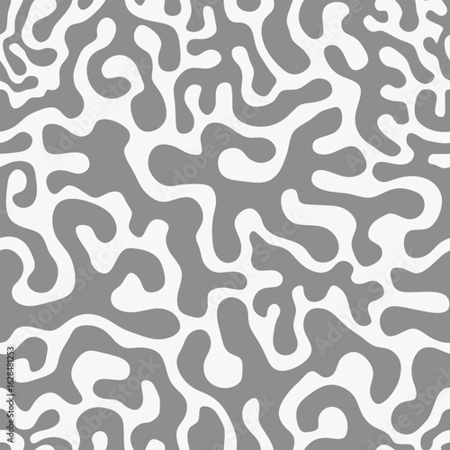 Abstract background seamless pattern with a waves on white background