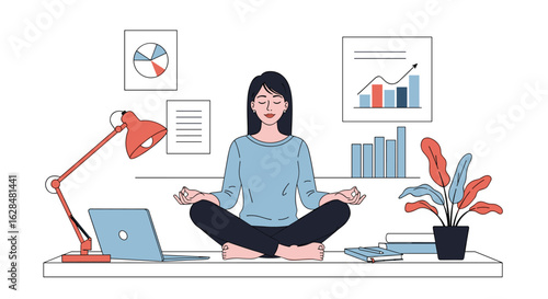 Practicing mindful meditation at work for enhanced productivity and stress reduction