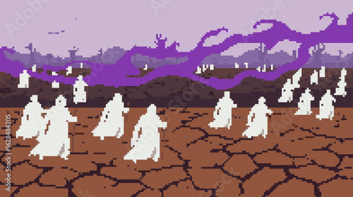 Mysterious Figures in a Dystopian Landscape