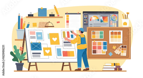 Creative Designer Developing Design Concepts In The Studio Workplace