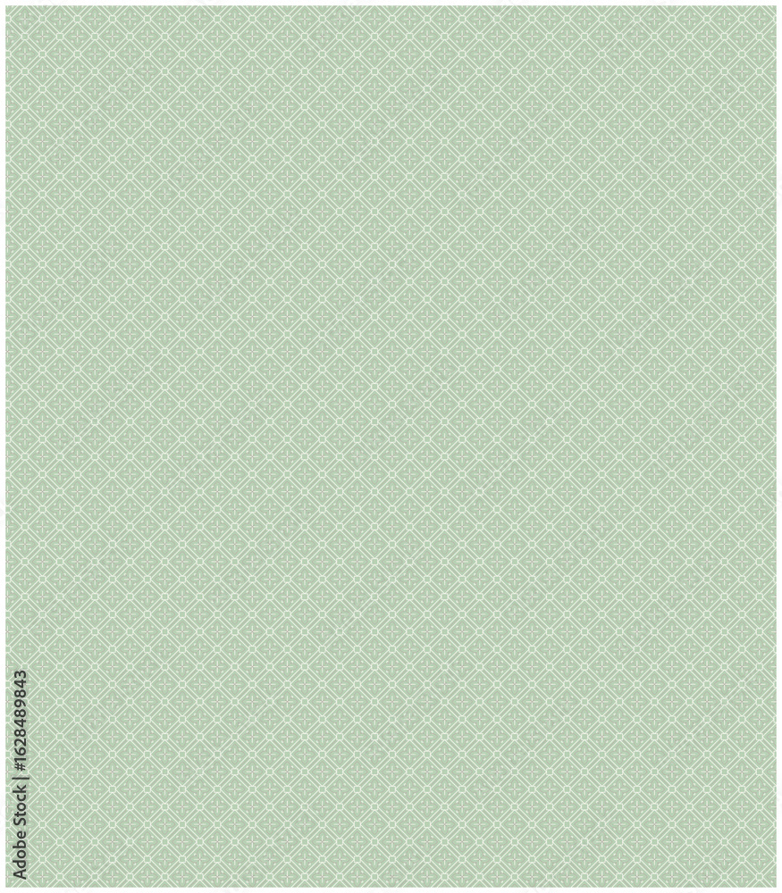 Fototapeta premium Light green diamond grid seamless pattern, geometric lattice texture, abstract background, decorative repeating design, modern wallpaper, stylish textile motif, elegant geometric tile background