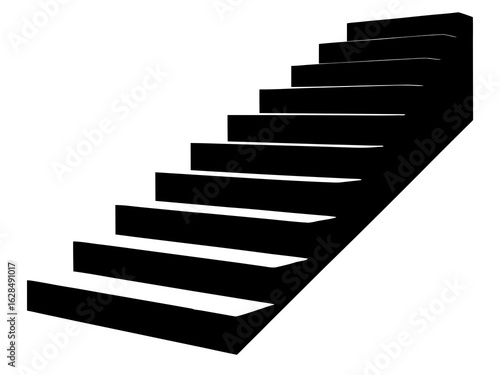 Wallpaper Mural Stairs silhouette icon, Stairs silhouette, Staircase vector illustration white background Torontodigital.ca