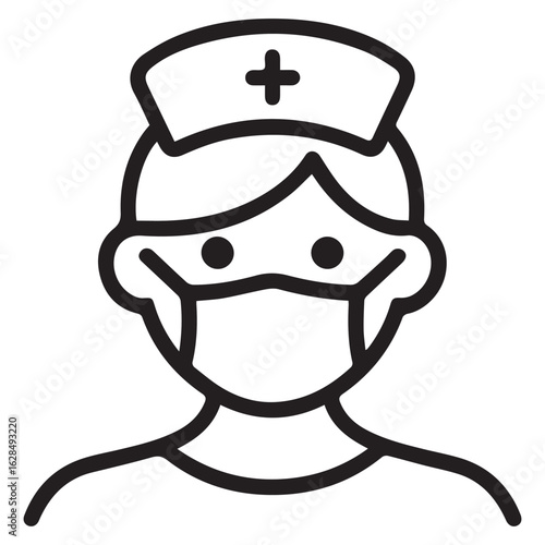 Nurse with Mask Icon