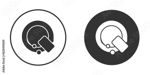 Washing dishes icon in black solid flat silhouette designs