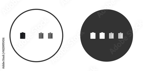 Survey icon in black solid flat silhouette designs