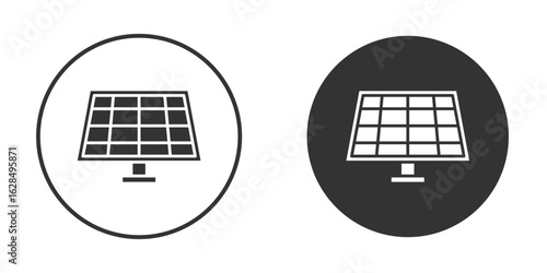 Solar panel icon in black solid flat silhouette designs