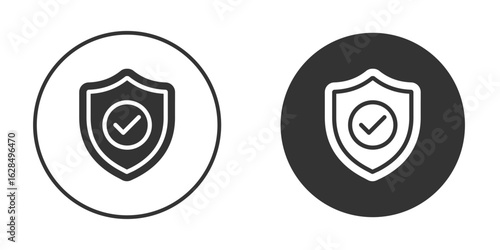 Security icon in black solid flat silhouette designs